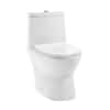 Ivy 1-Piece 0.8/1.28 GPF Dual Flush Elongated Toilet in White