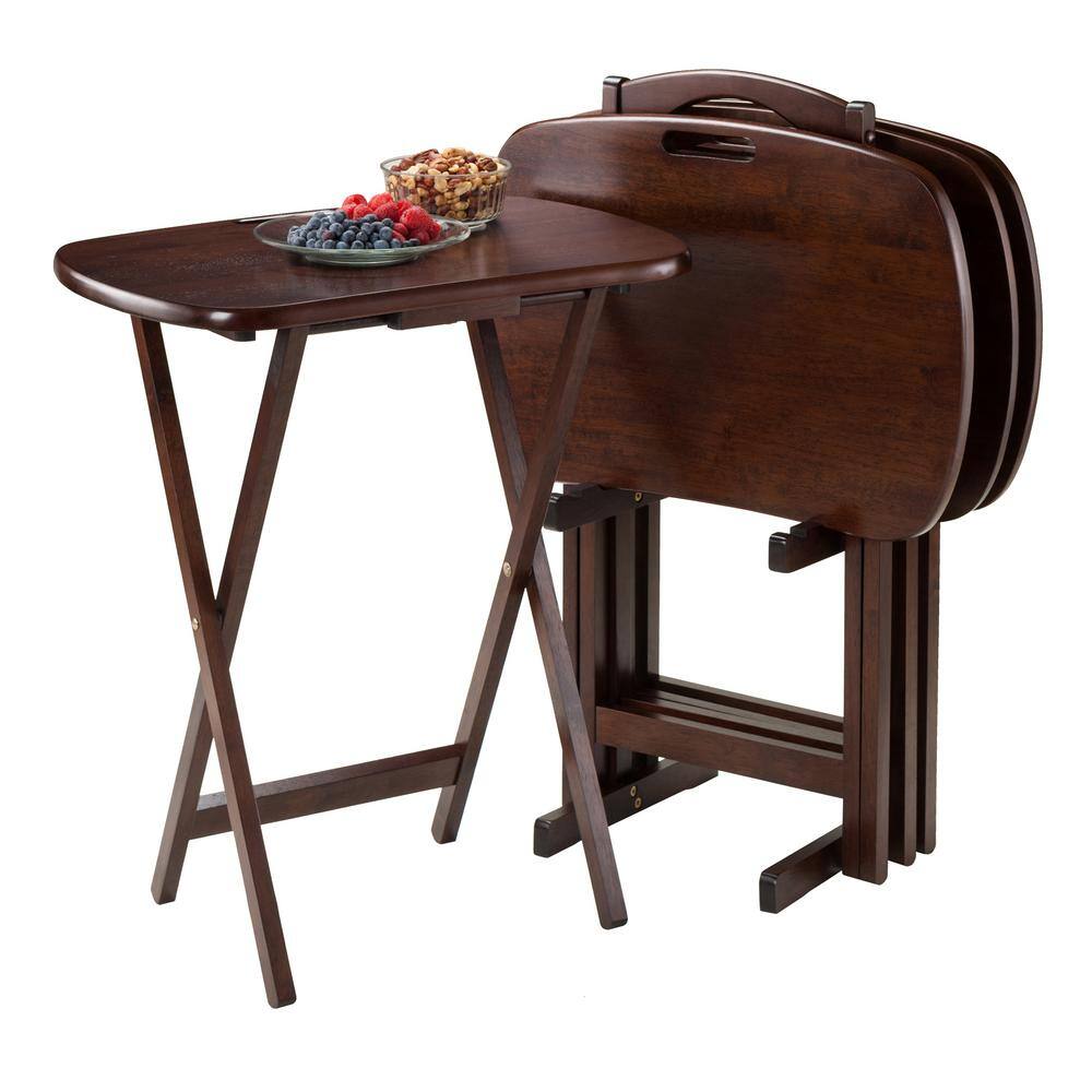 Lucca 22 in. Oyster Gray 5-Piece Snack Table Set - thumbnail 4