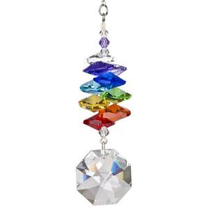 Woodstock Rainbow Makers Collection, Crystal Rainbow Cascade, 4 in. Octagon Crystal Suncatcher CCOC