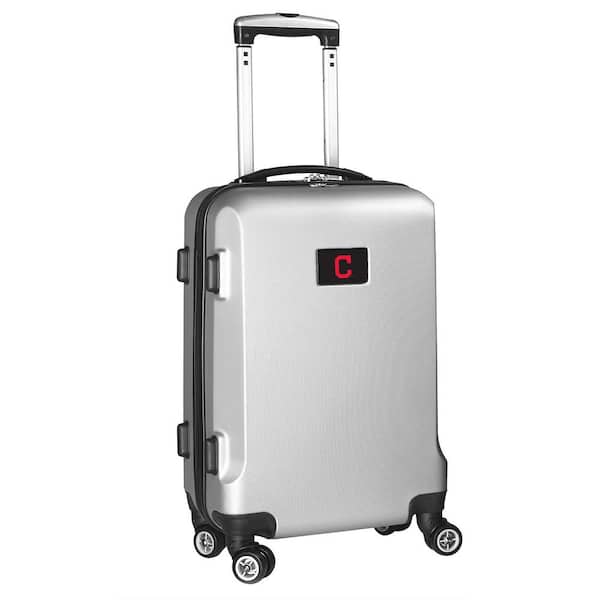 Denco MLB Cleveland Indians Silver 21 in. Carry-On Hardcase Spinner Suitcase