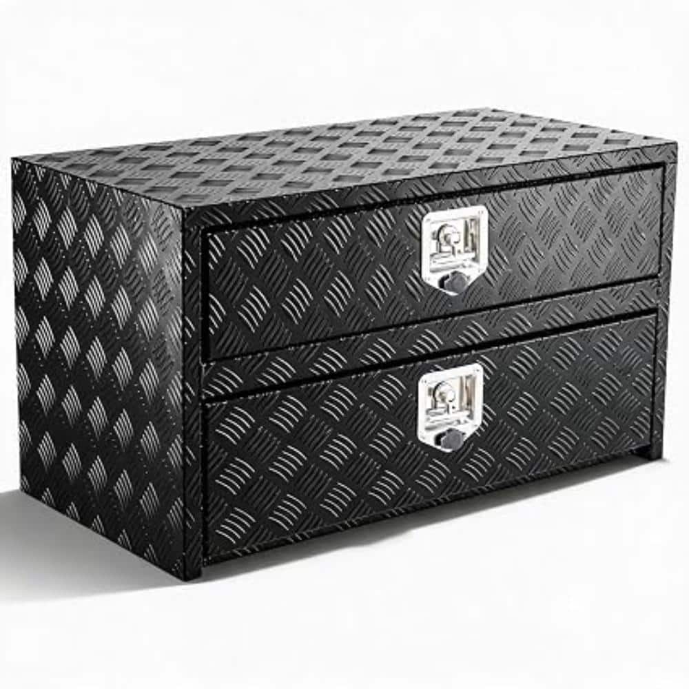 24*18*20in Aluminum Underbody Truck Tool Box - Dual Compartment Storage Box with Drawer & Door,Waterproof Lockable Chest price history