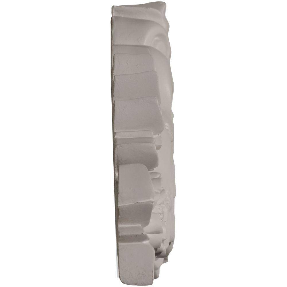 Medium Gray Polyurethane Scroll Center Applique