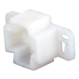 White, Plastic, Center Rail Drawer Track Rail Support Bracket (2-pack)