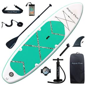 Ultra Portable 132 in. Aqua Camou PVC Inflatable Paddleboard with Accessories