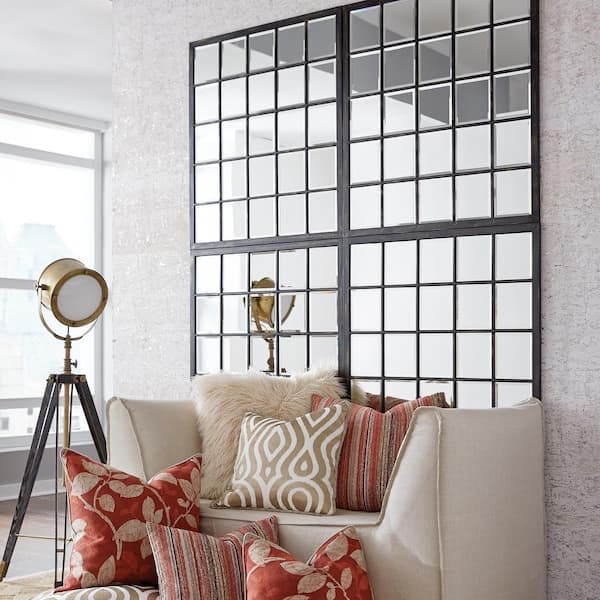 Medium Rectangle Oil Rubbed Bronze Beveled Glass Classic Mirror (38 in. H x 34 in. W)