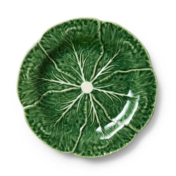 Le Jardin 9 in. Green Cabbage 3-D Salad Plate (Set of 4)