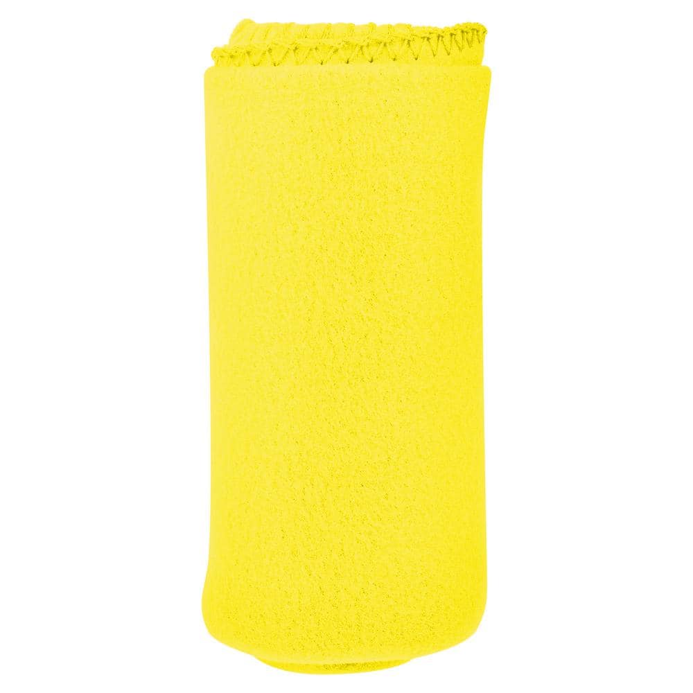UPC 852038000206 product image for 50 in. x 60 in. Yellow Super Soft Fleece Throw Blanket | upcitemdb.com