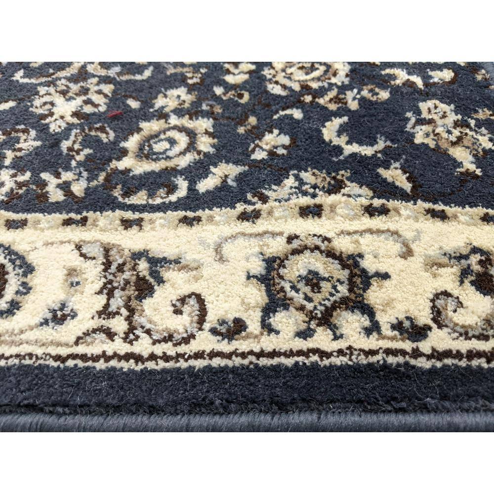 Blue Rectangular Synthetic Easy Care Area Rug