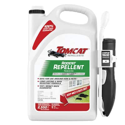 TOMCAT Repellents Rodent Repellent Ready-to-Use, 1 gal. Indoor and Outdoor Mouse and Rat Prevention Repellents Rodent Repellent Ready-to-Use, 1 gal. Indoor and Outdoor Mouse and Rat Prevention