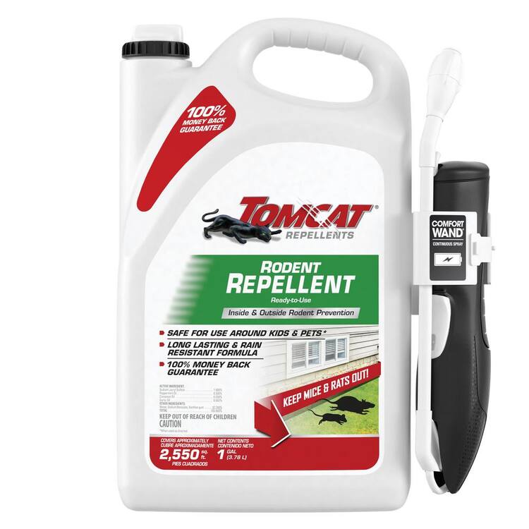 TOMCAT Repellents Rodent Repellent Ready-to-Use, 1 gal. Indoor and Outdoor Mouse and Rat Prevention