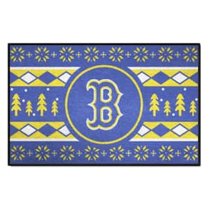 Boston Red Sox Holiday Sweater Starter Mat Accent Rug - 19in. x 30in.