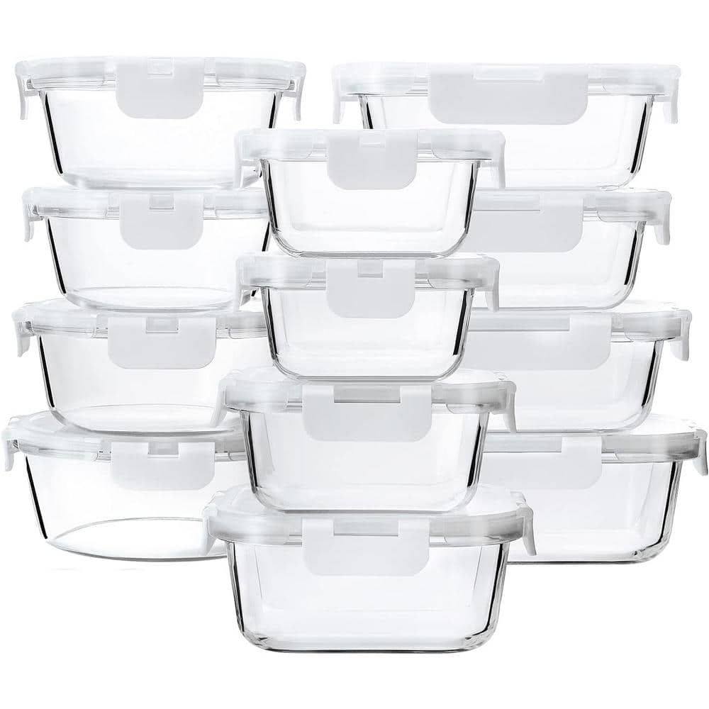 32 Piece Food Storage Containers Set with Easy Snap Lids (16 Lids + 16 —  ChefsPath