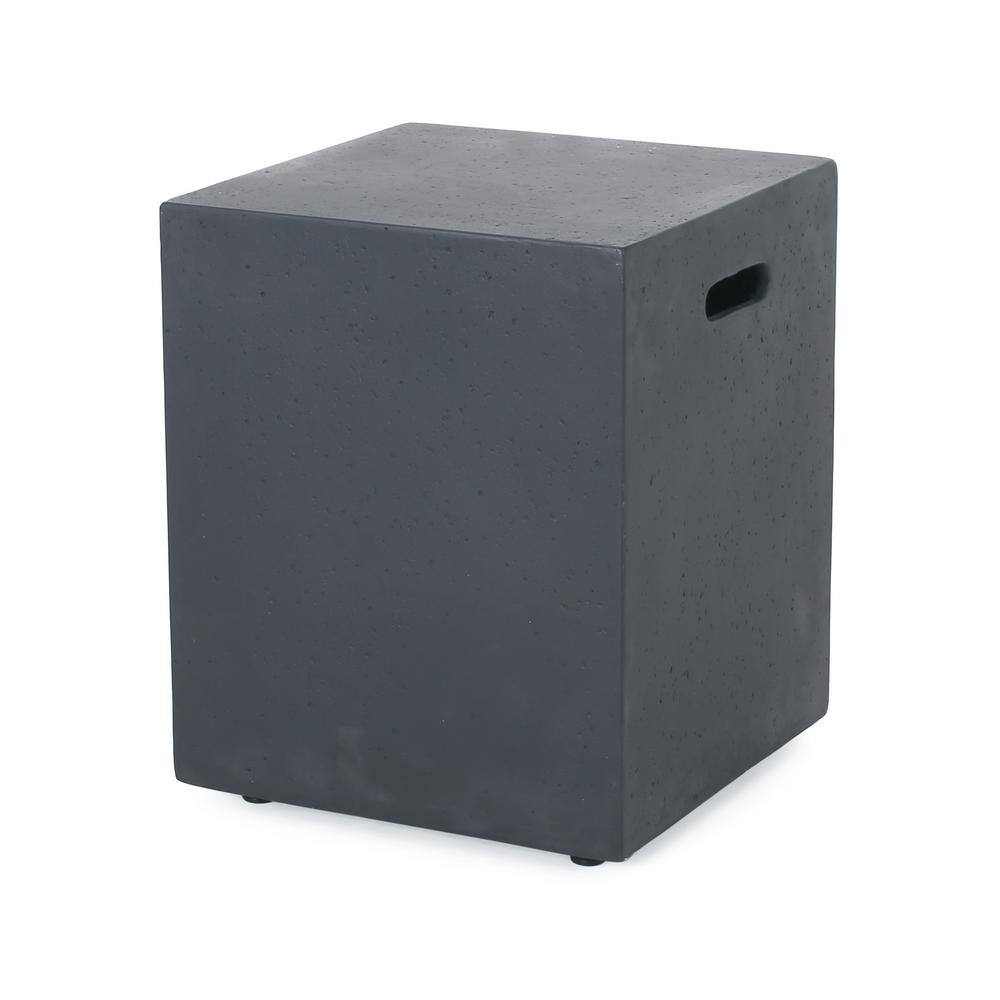 Circular Dark Gray Magnesium Oxide Gas Fire Pit Table