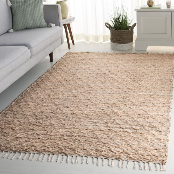 Cape Cod 5 ft. x 8 ft. Ivory/Natural Trellis Lattice Area Rug