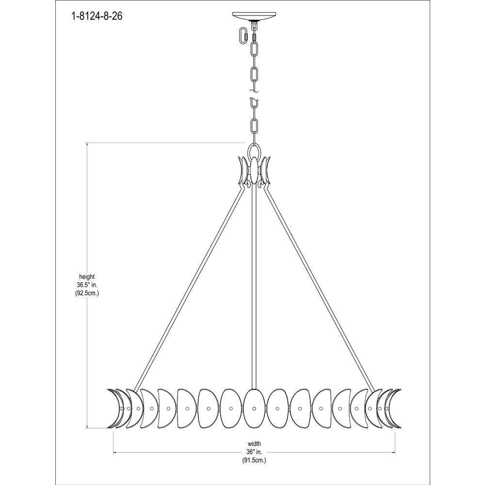 Natural Champagne Mist 8-Light Coconut Shell Chandelier