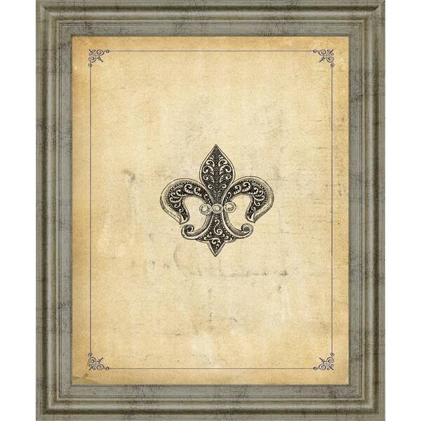 framed fleur de lis wall art