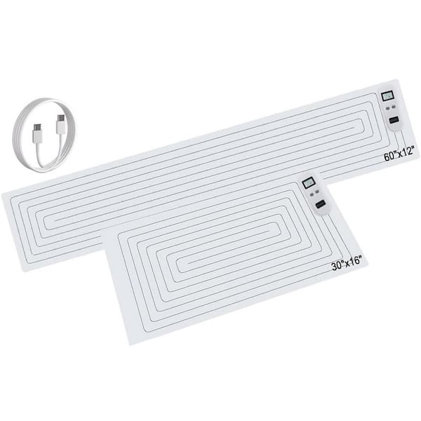 2-Pack Rechargeable Pet Training Mats for Dogs & Cats, Shock Pads with 3 Modes to Keep Pets Off, 60" x 12" and 30" x 16"