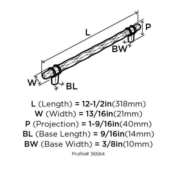 Modern Black Bronze and Satin Nickel 10-1/16 inch Cabinet Pull Bar