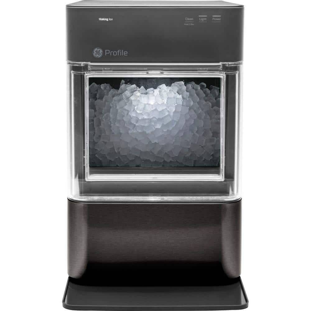 GE Profile Opal 24 lbs. Portable Nugget Ice Maker in Black Stainless Wi-Fi Connected