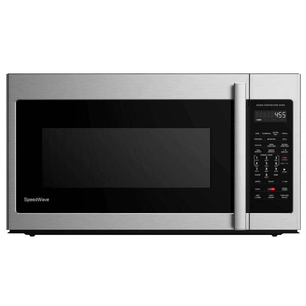 Galanz 1.7 cu. ft. Over the Range Microwave in Stainless Steel with Air Fry, Sensor Cooking, Grill, Silver