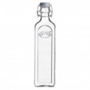Swing Top Glass Bottle - Clear Square - 1 Liter or 17 ounce – Bar Supplies