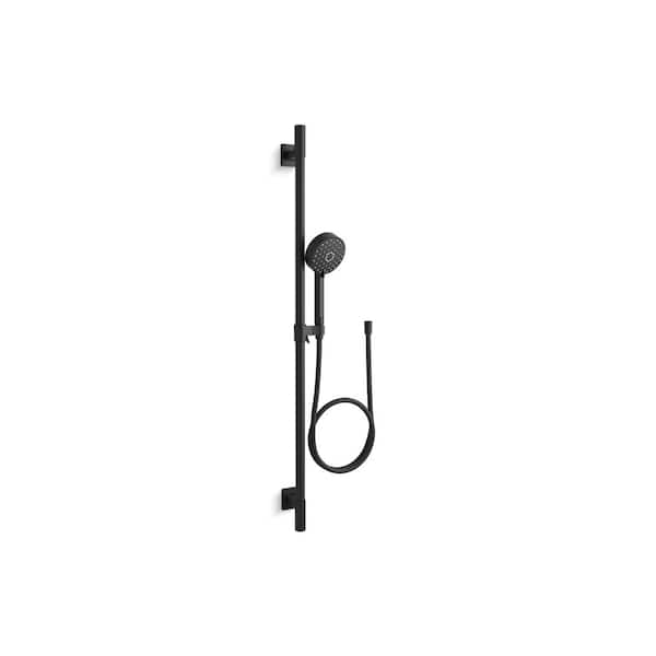 KOHLER Awaken G110 36 in. Deluxe 4-Spray Handheld Shower Head Kit with 2.5 GPM in Matte Black