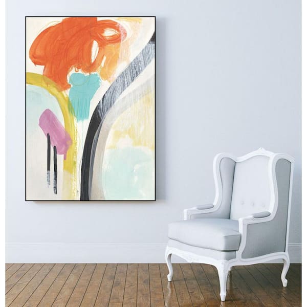 Unbranded 30 in. x 40 in. "Rhythm Variations II" by June Erica Vess Framed Wall Art