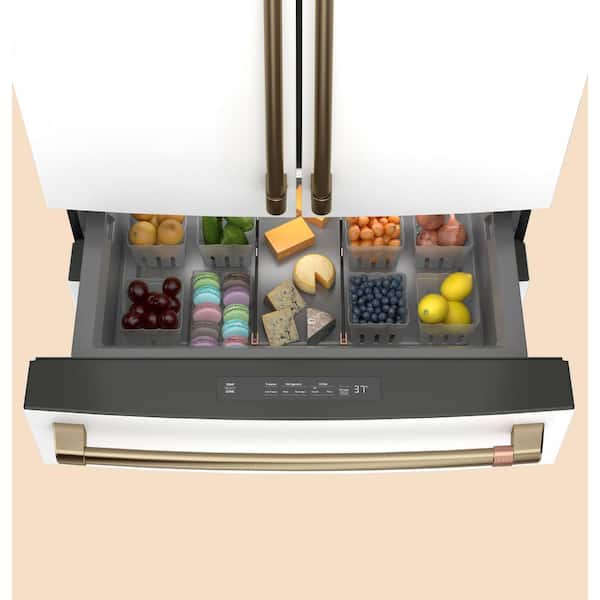 Cafe 36 in. 23.2 Cu. Ft. Counter-Depth 4-Door French-Door