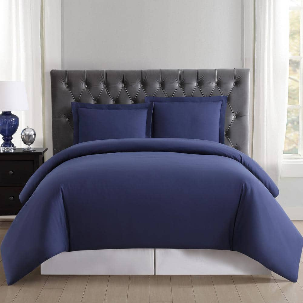 Truly Soft Everyday 3-Piece Navy King Duvet Cover Set DCS1657NVK-1800 ...