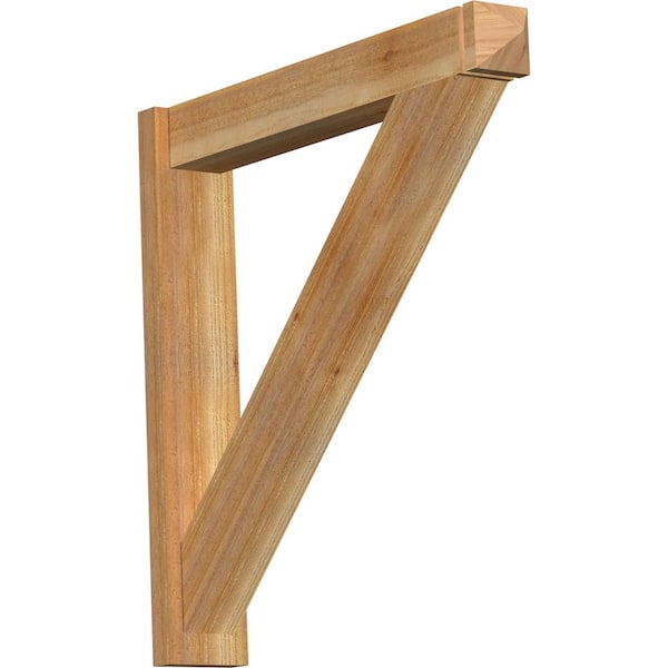 Ekena Millwork 6 in. x 36 in. x 36 in. Traditional Arts and Crafts Rough Sawn Western Red Cedar Outlooker