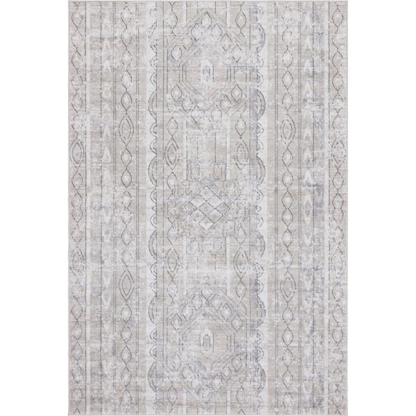 Unique Loom Portland Depoe Tan 6 ft. x 9 ft. Area Rug