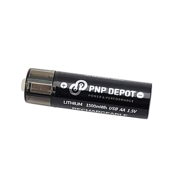 Pack 4 piles rechargeables USB AA 1,5V lithium-ion 2600mWh