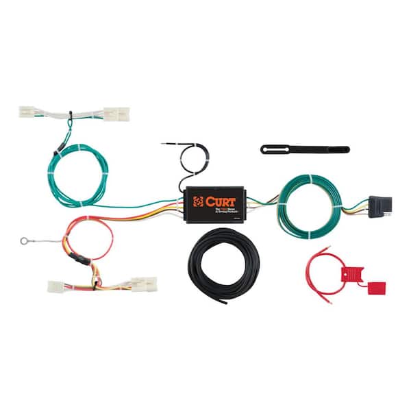 CURT Custom Vehicle-Trailer Wiring Harness, 4-Way Flat Output, Select Hyundai Elantra Sedan Limited, Quick Wire T-Connector