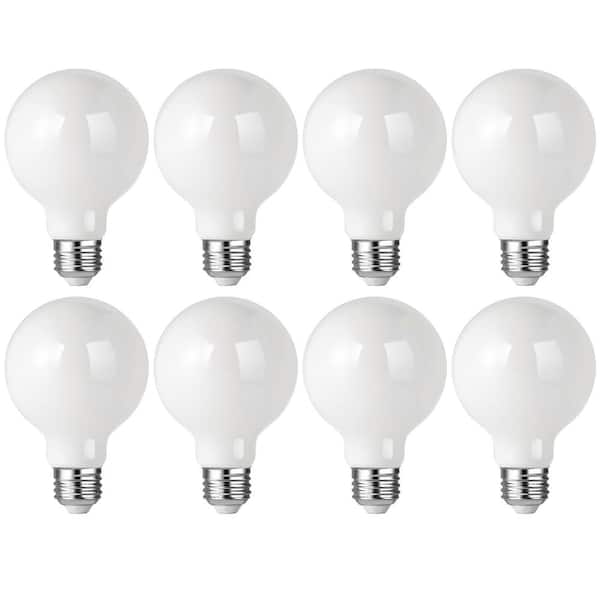 FLSNT 60-Watt Equivalent Dimmable LED Edison Bulbs 700 Lumens, G25 LED Filament Light Bulbs E26 Base, 5000K Daylight (8-Pack)