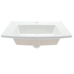 Archer 22-3/4 in. Drop-In Vitreous China Bathroom Sink in White with Overflow Drain