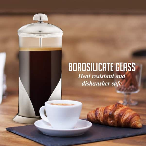 FORLIFE Design Cafe Style Small Glass Coffee / Tea Press 16 oz