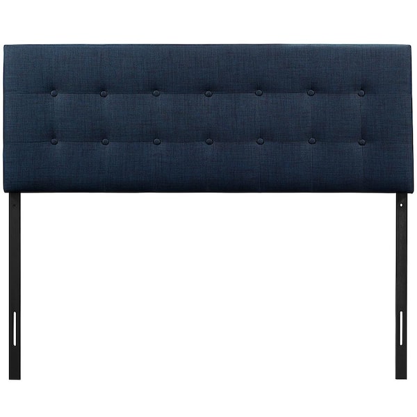 MODWAY Emily Navy Queen Upholstered Fabric Headboard