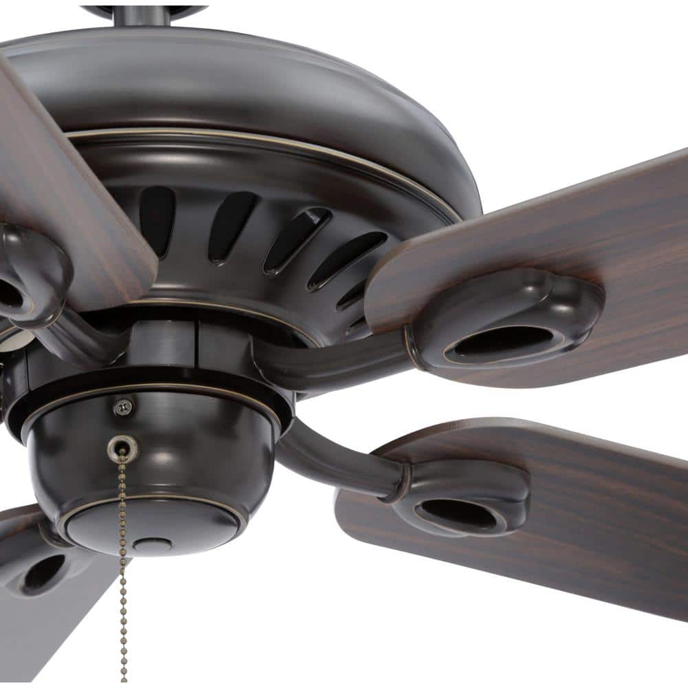 Antique Bronze 52" Ceiling Fan with Reversible Blades