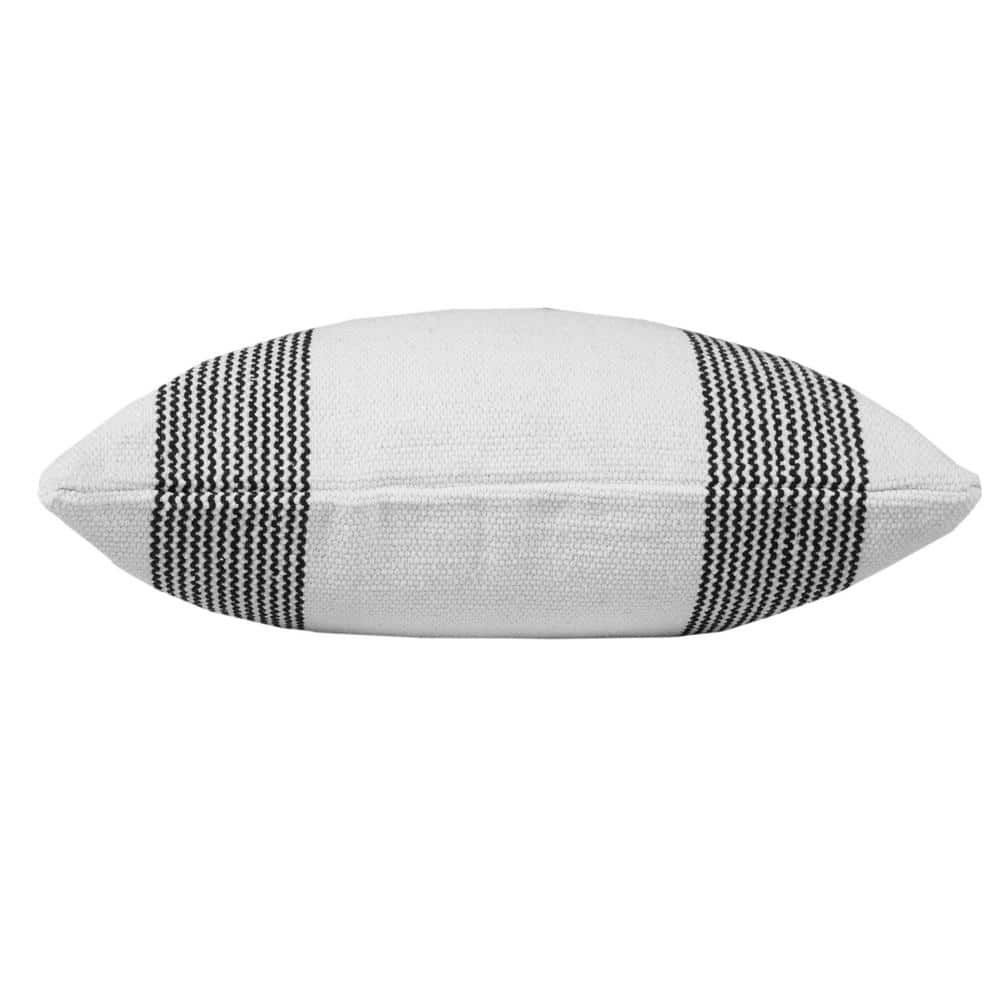 Modern Farmhouse Coastal 20" Square Striped Cotton Throw Pillow