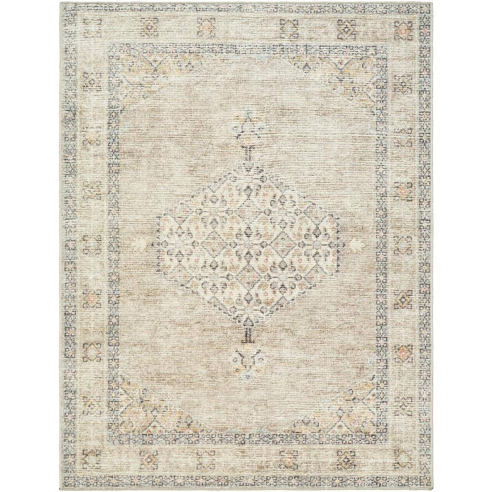 Handmade Black Medallion Synthetic 9' x 12' Rug