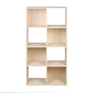 Open and Enclosed 8 MDF Cube Organizer, Oak