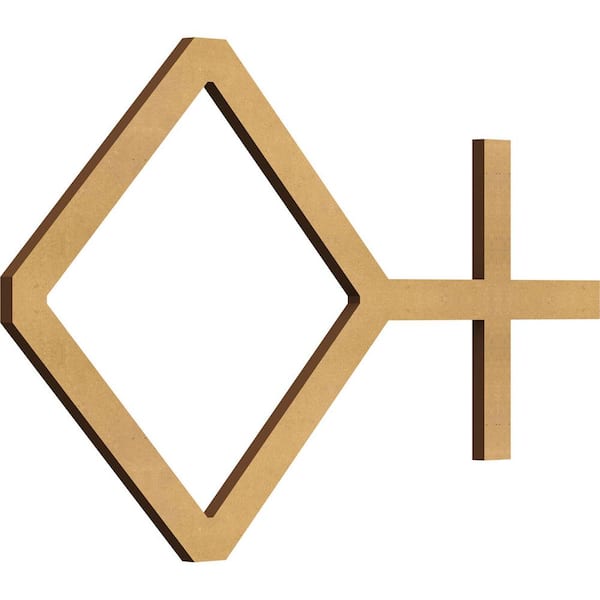 Ekena Millwork 12-1/4 in. x 7-3/8 in. x 1/4 in. MDF Extra Small Cameron Decorative Fretwork Wood Wall Panels 50-Pack
