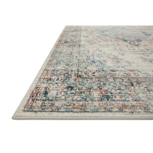 Bianca Ivory/Ocean 2 ft. 8 in. x 4 ft. Contemporary Area Rug