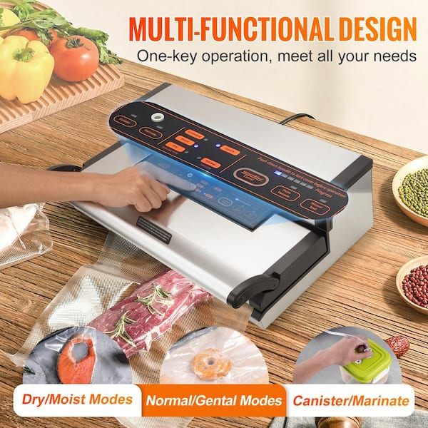 SKYSHALO Vacuum Sealer Machine, 95Kpa 350-Watt Powerful Dual Pump