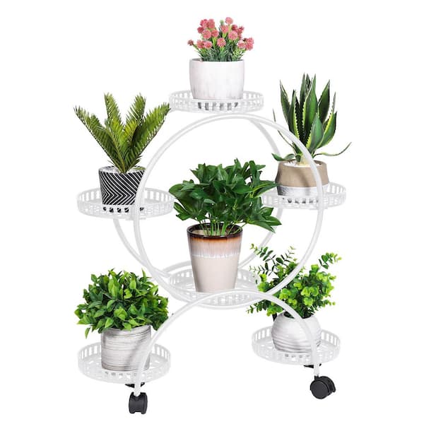 AESOME 30.8 in. x 28.5 in. x 12.8 in. Indoor Metal Plant Stand 6