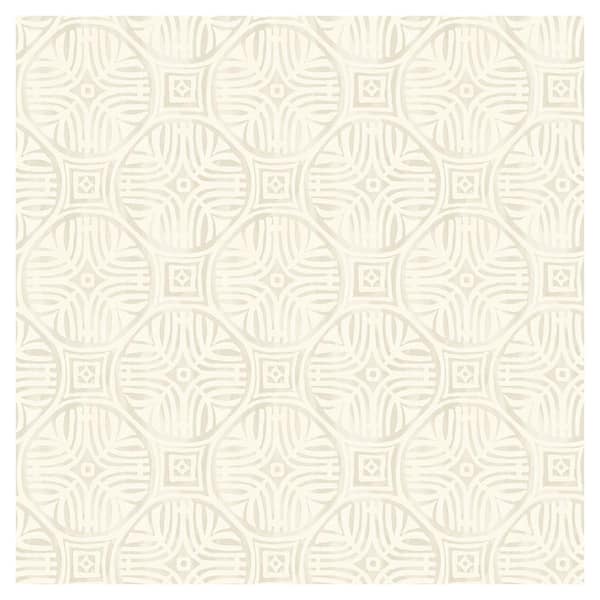 Chesapeake Sandee Medallion Neutral Pre-Pasted Non-Woven Wallpaper