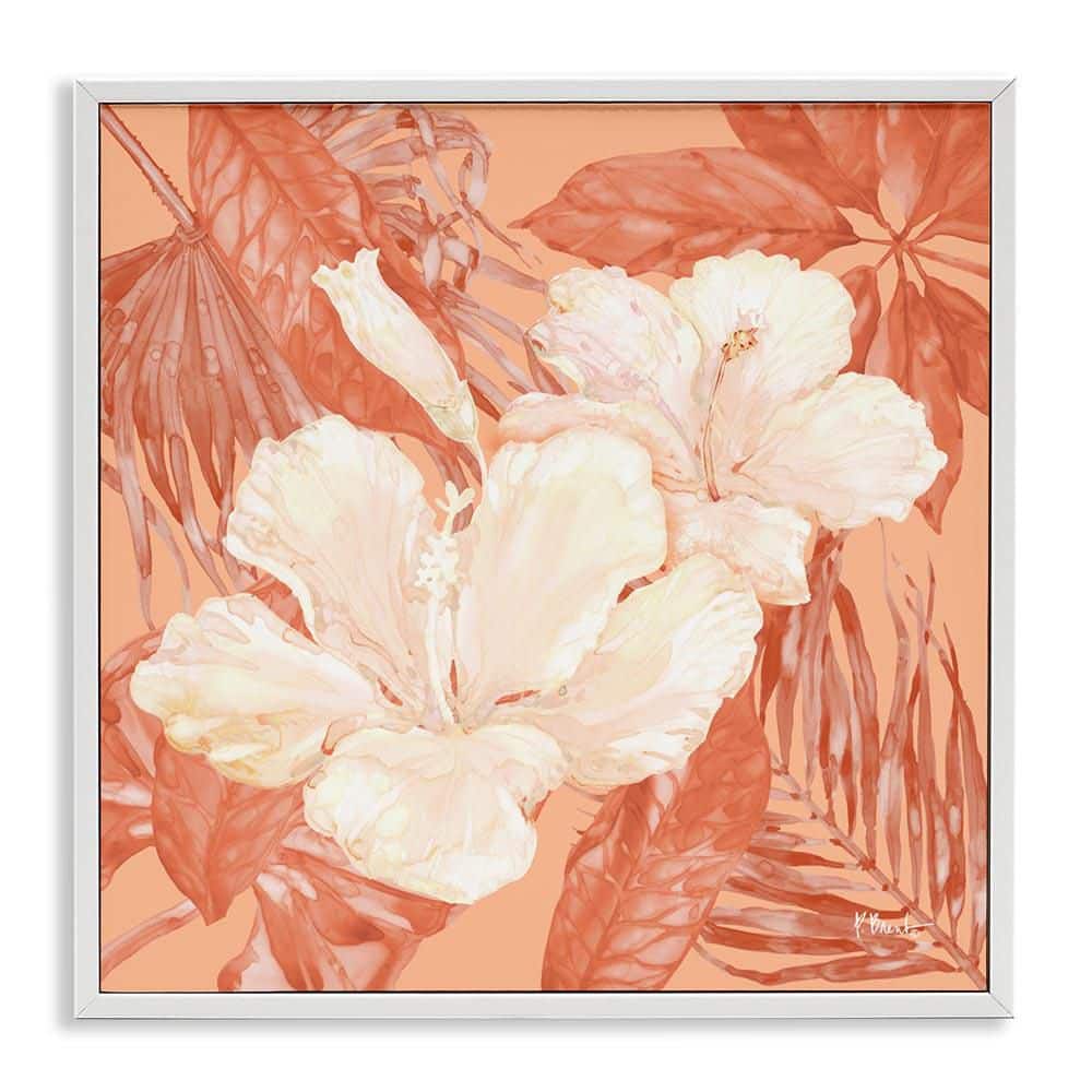 Tropical Hibiscus Bunch by Paul Brent White Framed Nature Giclee Art Print 17 in. x 17 in. price history on PriceWatchPro
