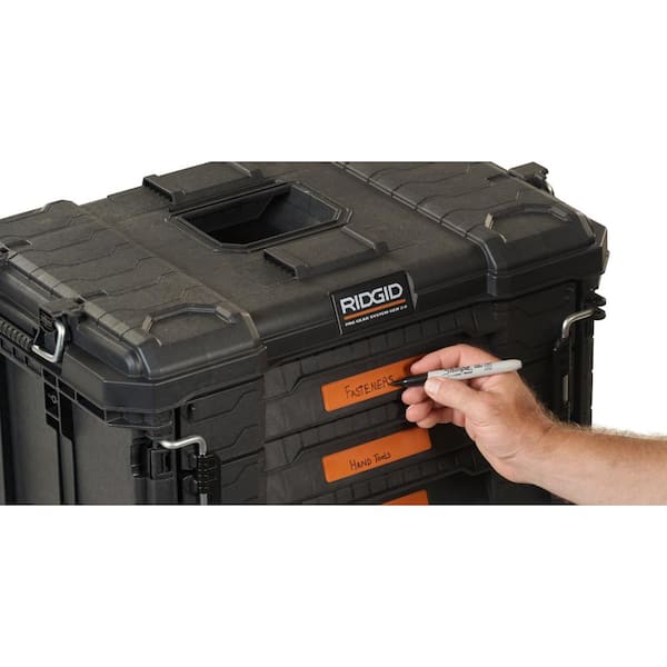 RIDGID Modular Tool Box Storage 2.0 Pro Gear System 22 in Black