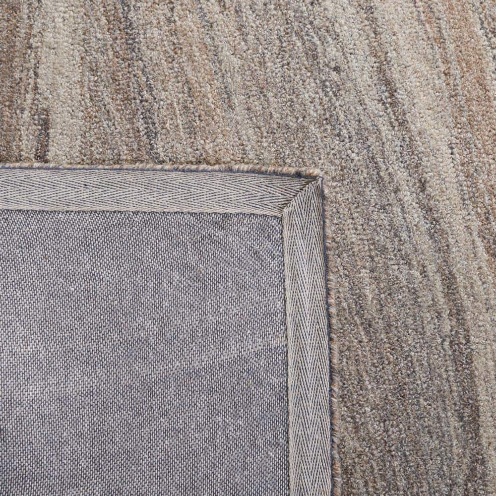 Handmade Abstract Swirls Gray Wool 6' Square Area Rug