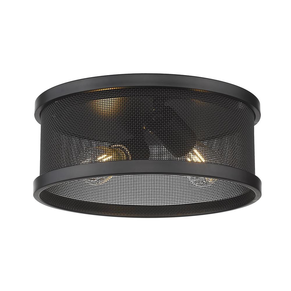 Channing 11 in. 2-Light Matte Black Flush Mount price history on PriceWatchPro